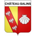 Pegatinas escudo de armas de Château-Salins adhesivo de la etiqueta engomada