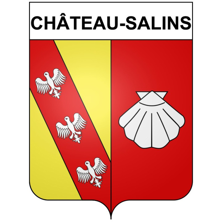 Stickers coat of arms Château-Salins adhesive sticker