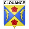 Pegatinas escudo de armas de Clouange adhesivo de la etiqueta engomada