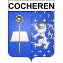 Pegatinas escudo de armas de Cocheren adhesivo de la etiqueta engomada