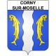 Corny-sur-Moselle Sticker wappen, gelsenkirchen, augsburg, klebender aufkleber