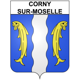 Pegatinas escudo de armas de Corny-sur-Moselle adhesivo de la etiqueta engomada
