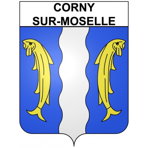 Corny-sur-Moselle 57 ville Stickers blason autocollant adhésif