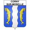 Corny-sur-Moselle Sticker wappen, gelsenkirchen, augsburg, klebender aufkleber