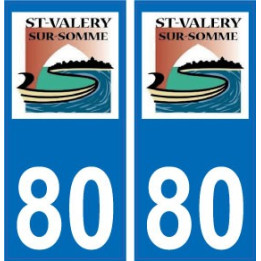 80 Saint Valerie sur somme autocollant plaque immatriculation auto ville sticker