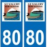 80 Saint Valerie sur somme autocollant plaque immatriculation auto ville sticker