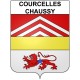 Courcelles-Chaussy 57 ville Stickers blason autocollant adhésif