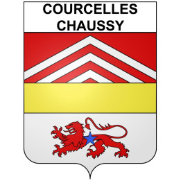 Courcelles-Chaussy Sticker wappen, gelsenkirchen, augsburg, klebender aufkleber