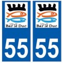 55 Bar-le-Duc logo autocollant plaque stickers ville