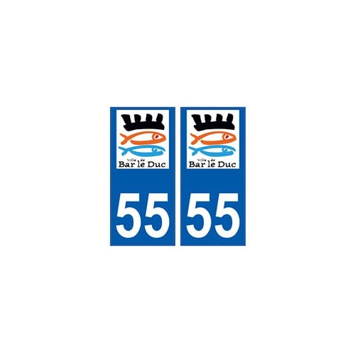 55 Bar-le-Duc logo autocollant plaque stickers ville