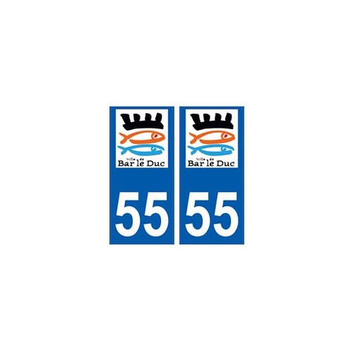 55 Bar-le-Duc logo autocollant plaque stickers ville
