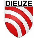 Dieuze 57 ville Stickers blason autocollant adhésif