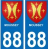 88 Moussey autocollant plaque immatriculation auto ville sticker