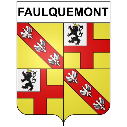 Faulquemont 57 ville Stickers blason autocollant adhésif