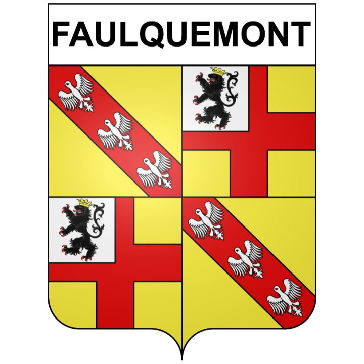 Faulquemont Sticker wappen, gelsenkirchen, augsburg, klebender aufkleber