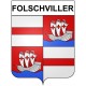 Pegatinas escudo de armas de Folschviller adhesivo de la etiqueta engomada