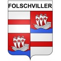 Pegatinas escudo de armas de Folschviller adhesivo de la etiqueta engomada