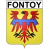 Pegatinas escudo de armas de Fontoy adhesivo de la etiqueta engomada