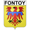 Pegatinas escudo de armas de Fontoy adhesivo de la etiqueta engomada