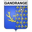 Pegatinas escudo de armas de Gandrange adhesivo de la etiqueta engomada