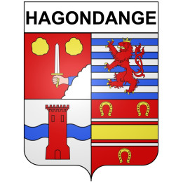Hagondange Sticker wappen, gelsenkirchen, augsburg, klebender aufkleber