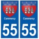 55 Commercy blason autocollant plaque stickers ville