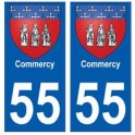 55 Commercy (francia), stemma adesivo piastra adesivi città