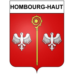 Pegatinas escudo de armas de Hombourg-Haut adhesivo de la etiqueta engomada