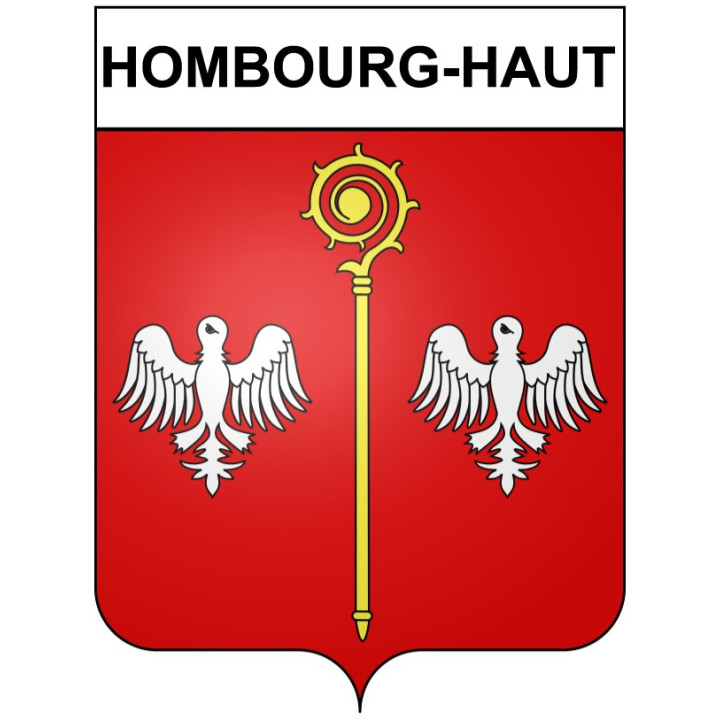 Pegatinas escudo de armas de Hombourg-Haut adhesivo de la etiqueta engomada