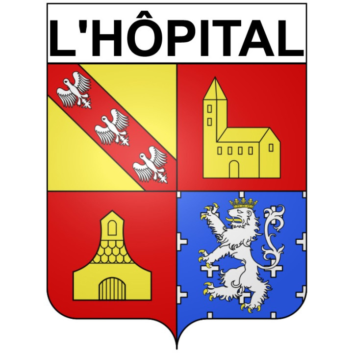 L'Hôpital Sticker wappen, gelsenkirchen, augsburg, klebender aufkleber