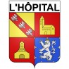 Stickers coat of arms L'Hôpital adhesive sticker
