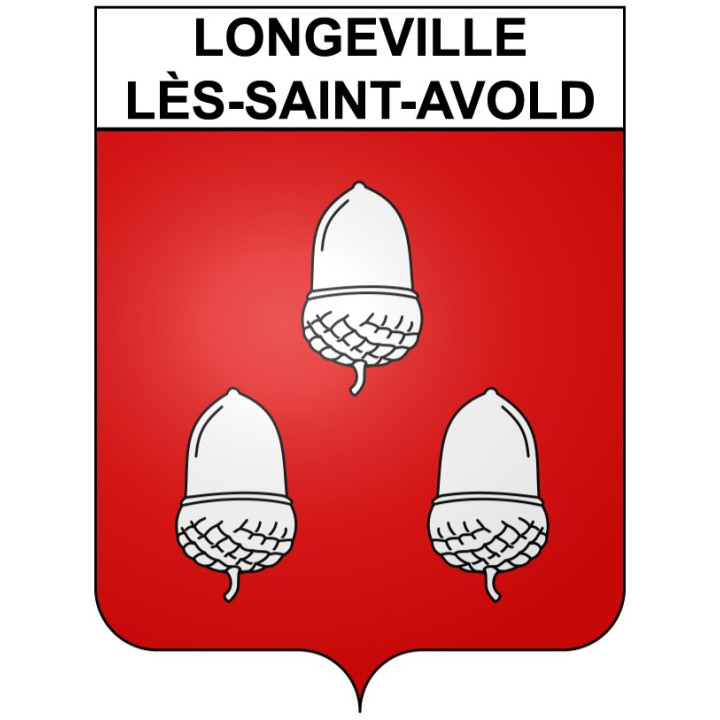 Pegatinas escudo de armas de Longeville-lès-Saint-Avold adhesivo de la etiqueta engomada