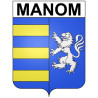 Pegatinas escudo de armas de Manom adhesivo de la etiqueta engomada