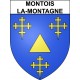 Pegatinas escudo de armas de Montois-la-Montagne adhesivo de la etiqueta engomada