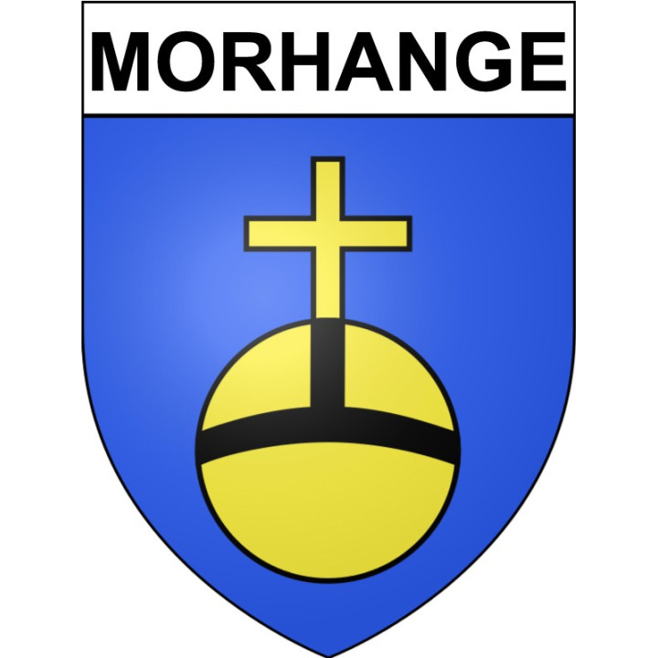 Pegatinas escudo de armas de Morhange adhesivo de la etiqueta engomada