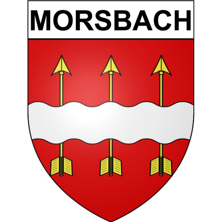 Pegatinas escudo de armas de Morsbach adhesivo de la etiqueta engomada
