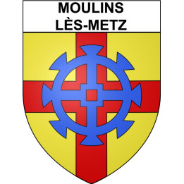 Moulins-lès-Metz Sticker wappen, gelsenkirchen, augsburg, klebender aufkleber