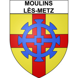 Moulins-lès-Metz Sticker wappen, gelsenkirchen, augsburg, klebender aufkleber