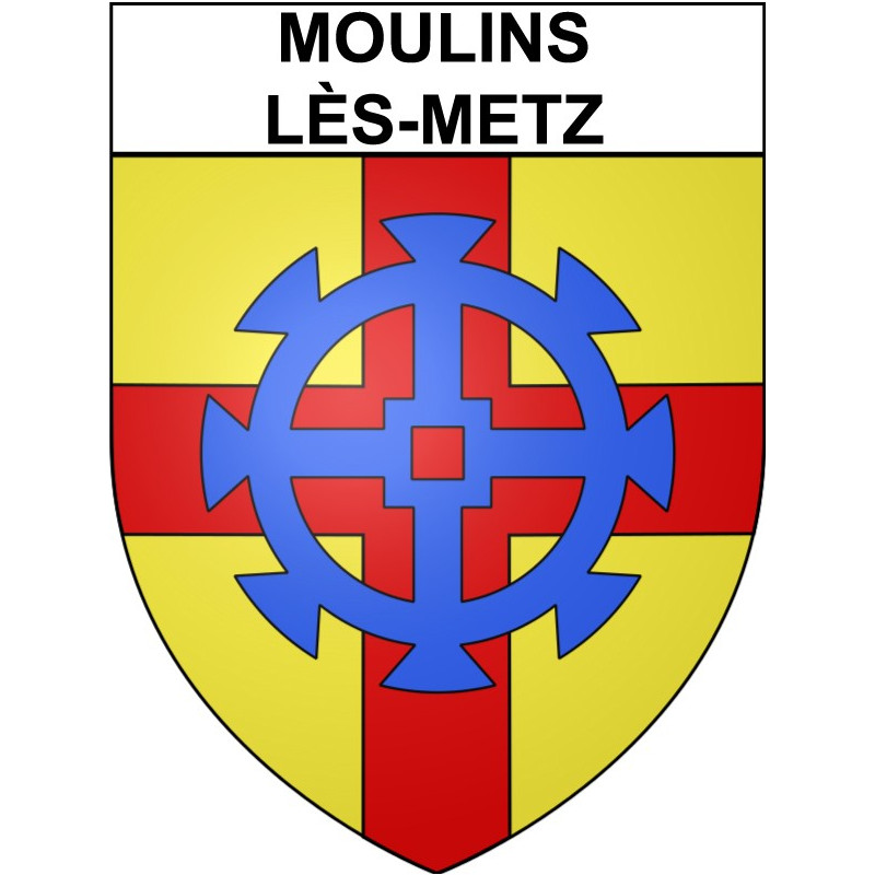 Moulins-lès-Metz Sticker wappen, gelsenkirchen, augsburg, klebender aufkleber