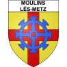 Stickers coat of arms Moulins-lès-Metz adhesive sticker