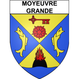 Pegatinas escudo de armas de Moyeuvre-Grande adhesivo de la etiqueta engomada