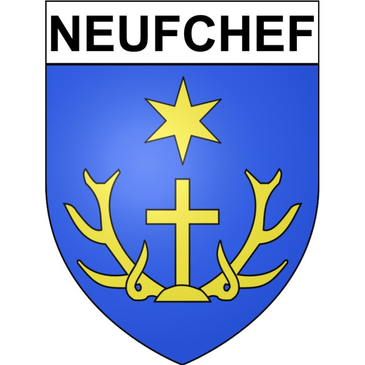Pegatinas escudo de armas de Neufchef adhesivo de la etiqueta engomada