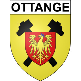 Pegatinas escudo de armas de Ottange adhesivo de la etiqueta engomada