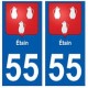 55 Etain blason autocollant plaque stickers ville