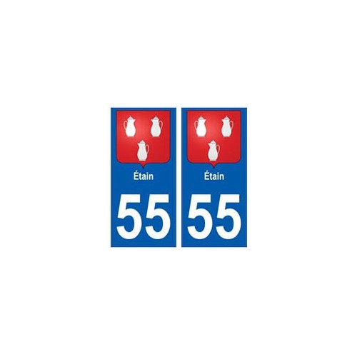 55 Etain blason autocollant plaque stickers ville