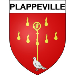 Pegatinas escudo de armas de Plappeville adhesivo de la etiqueta engomada