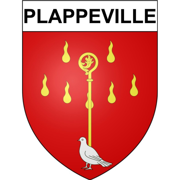 Plappeville Sticker wappen, gelsenkirchen, augsburg, klebender aufkleber