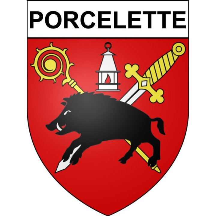 Porcelette 57 ville Stickers blason autocollant adhésif