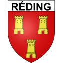 Réding Sticker wappen, gelsenkirchen, augsburg, klebender aufkleber