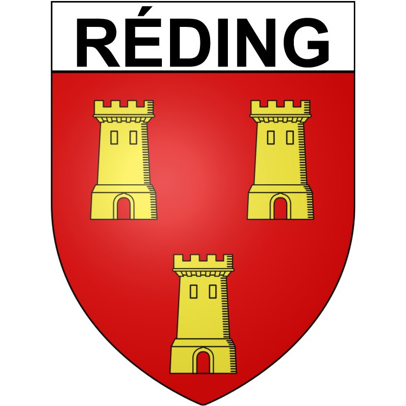 Réding Sticker wappen, gelsenkirchen, augsburg, klebender aufkleber